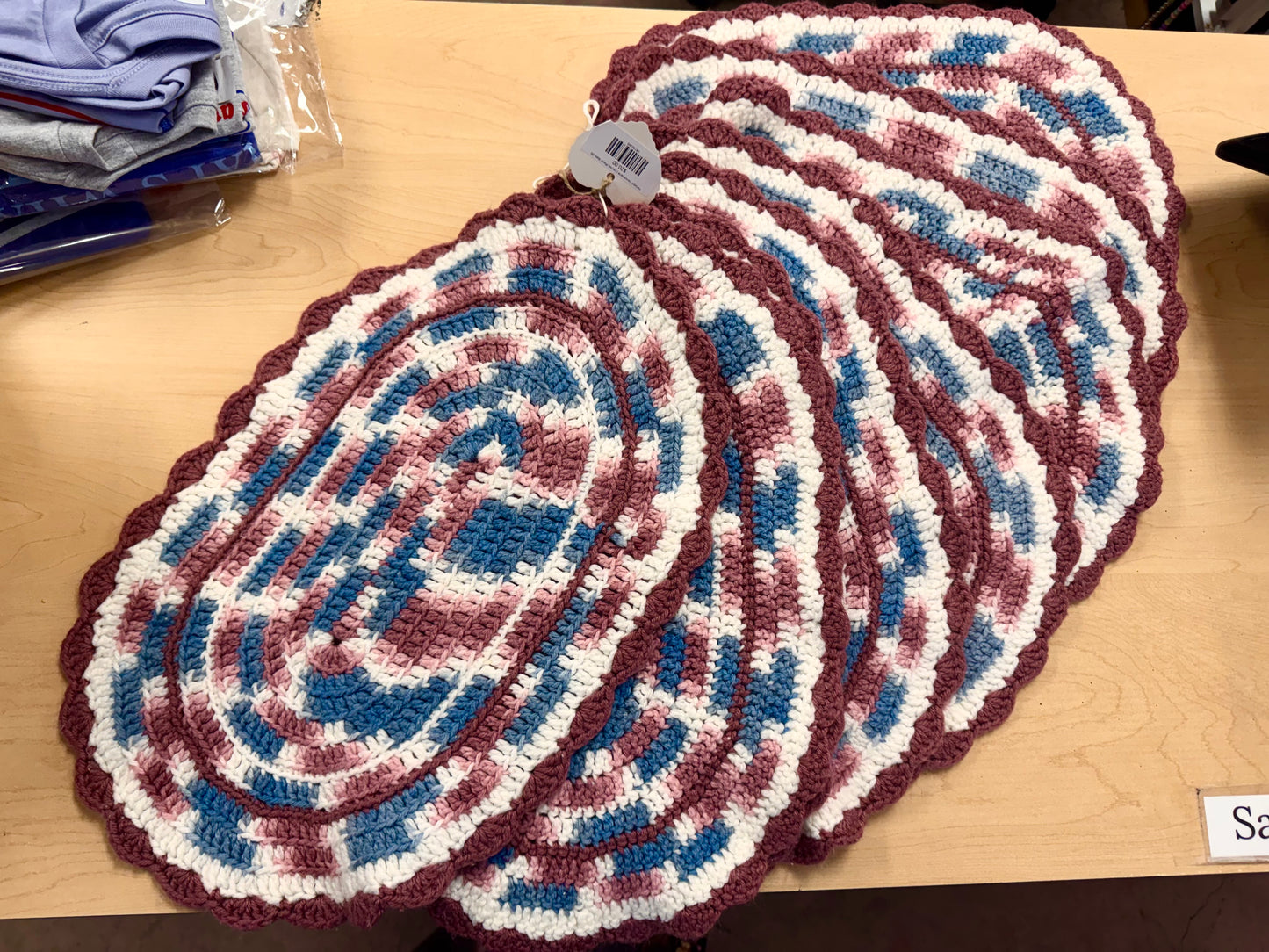 Vintage Handmade Crochet Place Mats (8)