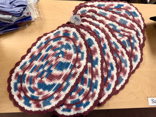 Vintage Handmade Crochet Place Mats (8)