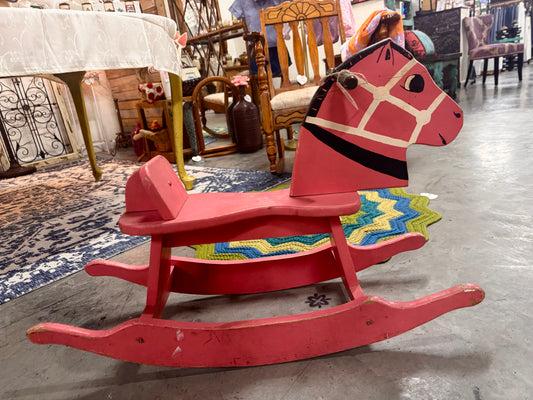 1940s Wooden Rocking Horse