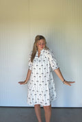 606 b line bow ruffle dress