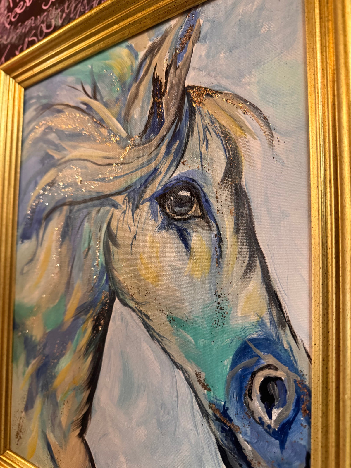 Original Hand-painted Horse Profile Painting