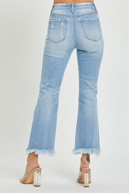 Crop Frayed Jeans