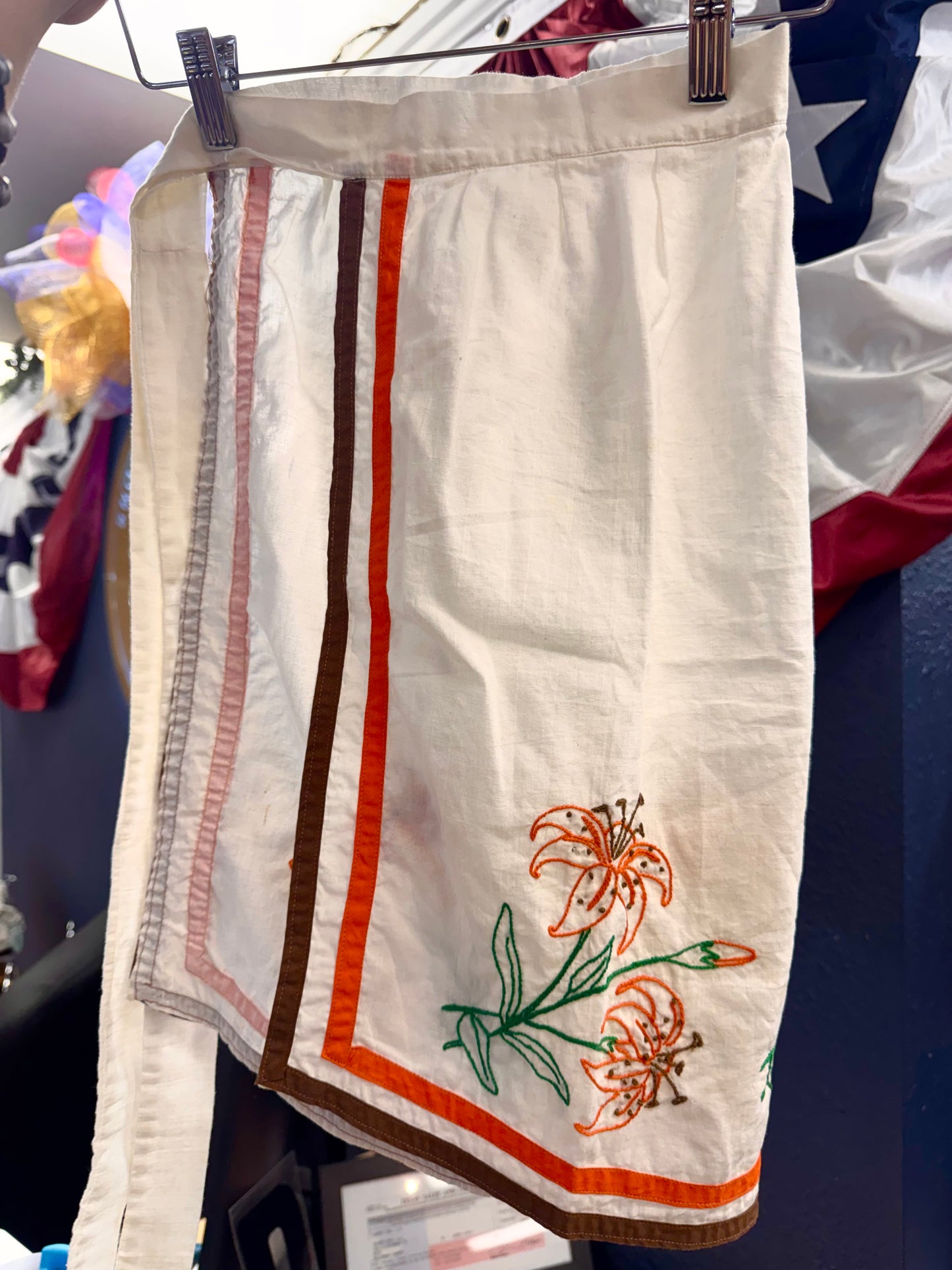 Vintage Handmade Cotton "Hostess" Half Apron