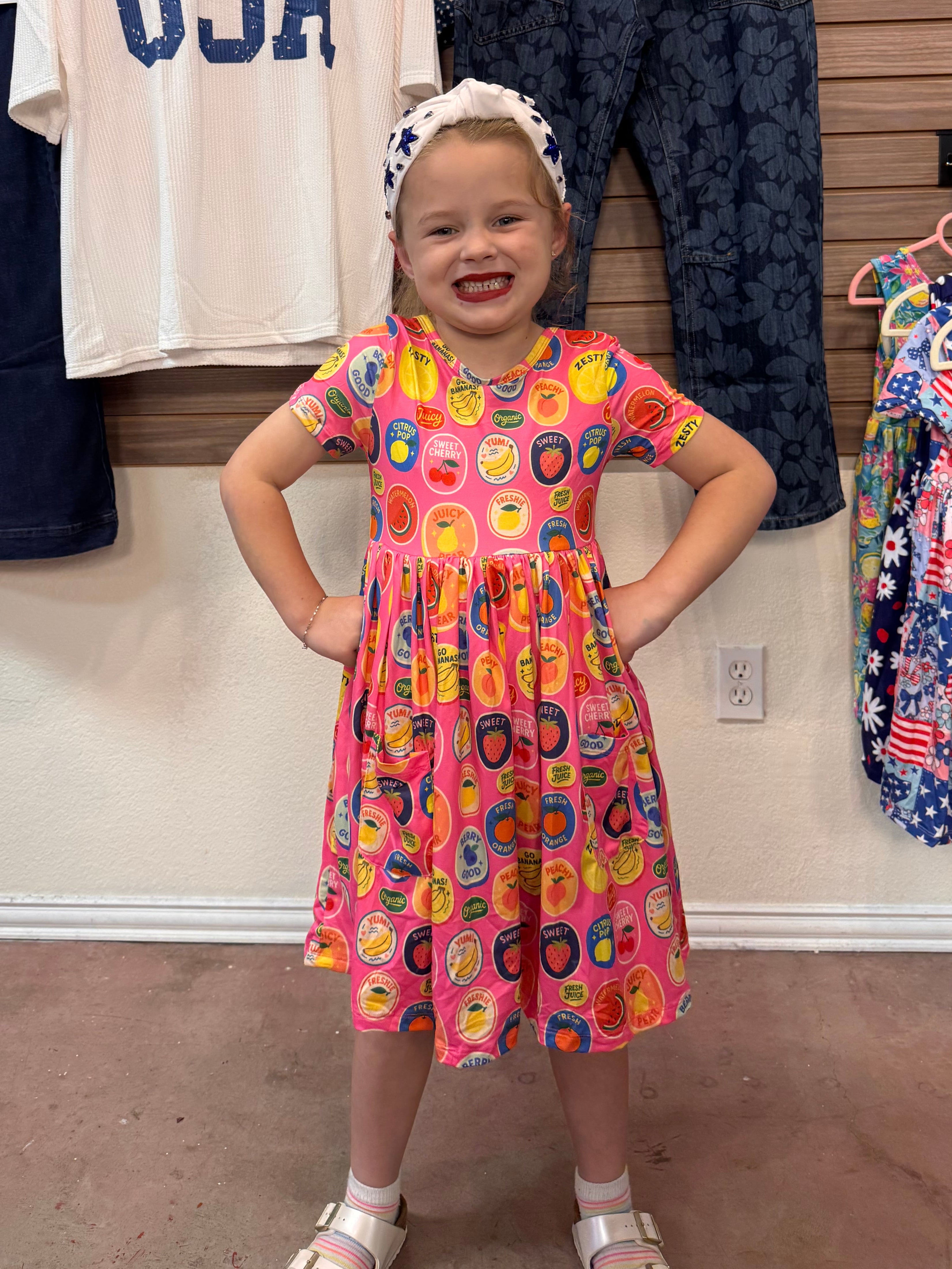 Fresh & Fruity Pocket Twirl Dress