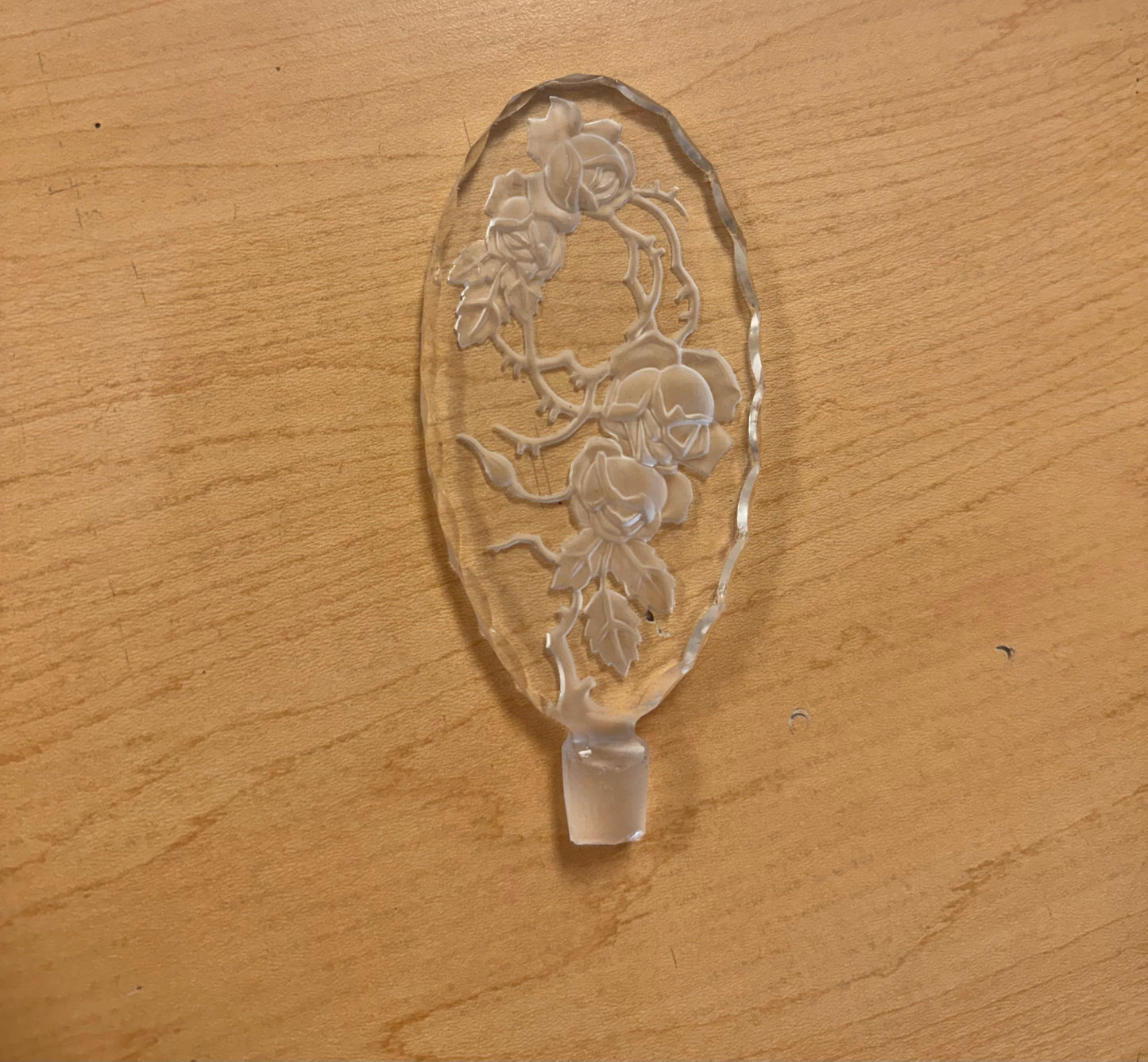 1930s Czech Crystal Perfume Bottle Stopper