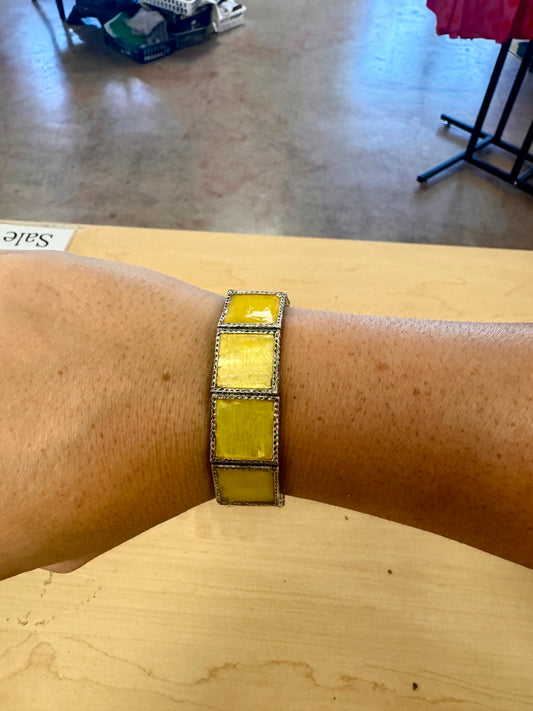 Vintage Stamped Monet Yellow Bracelet