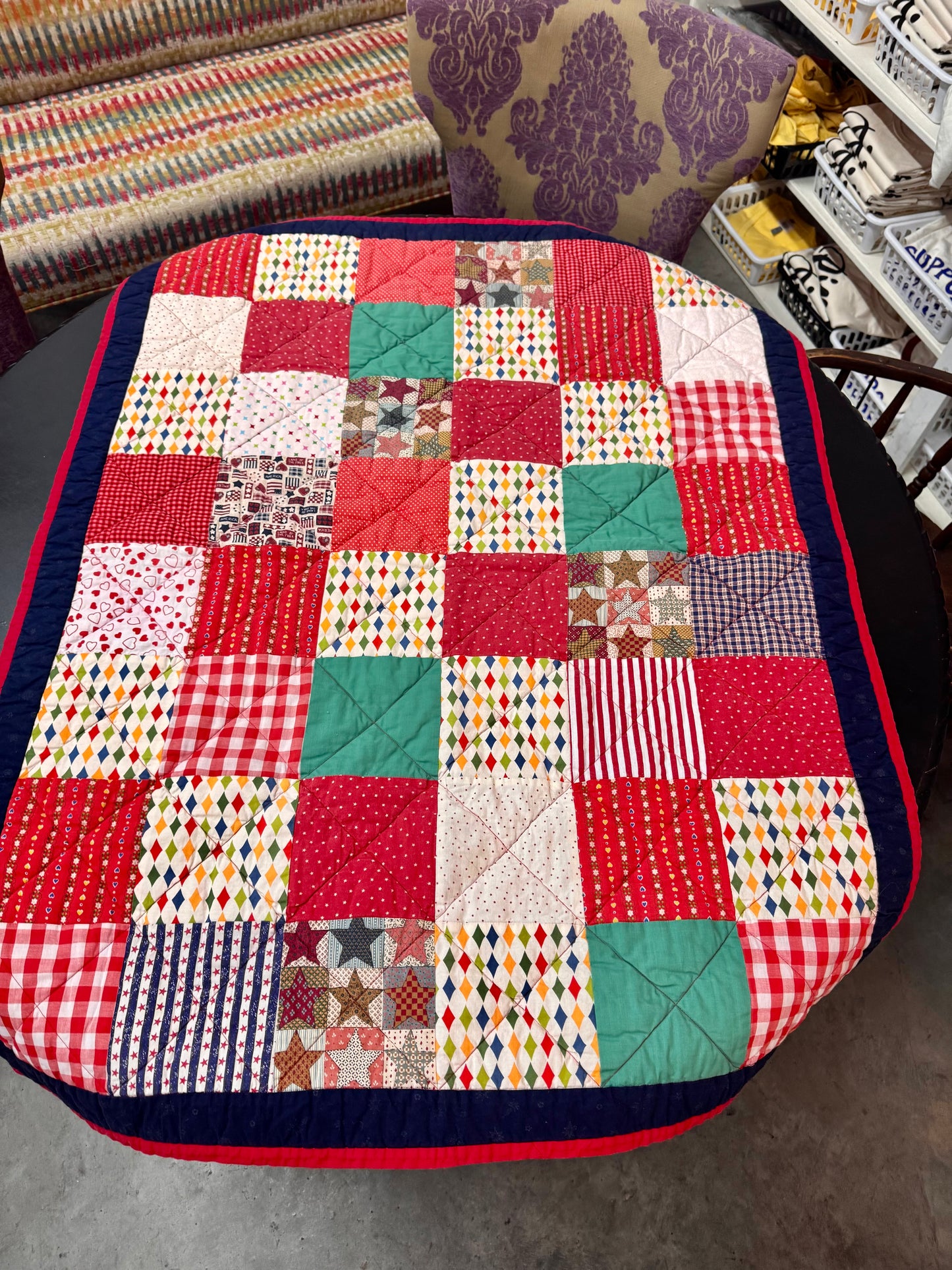 Handmade Quilted Patchwork Blanket