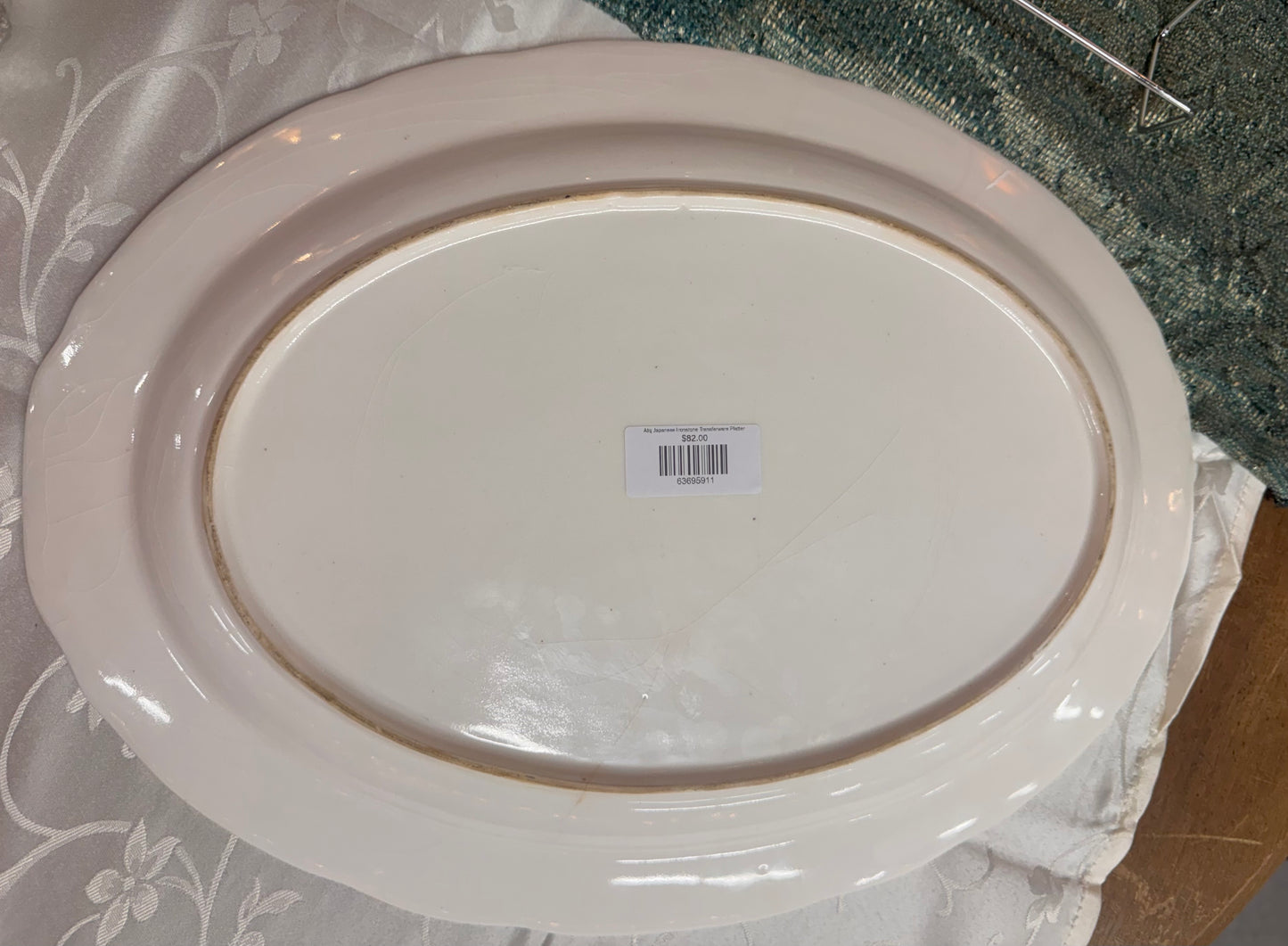 Atq Japanese Ironstone Transferware Platter
