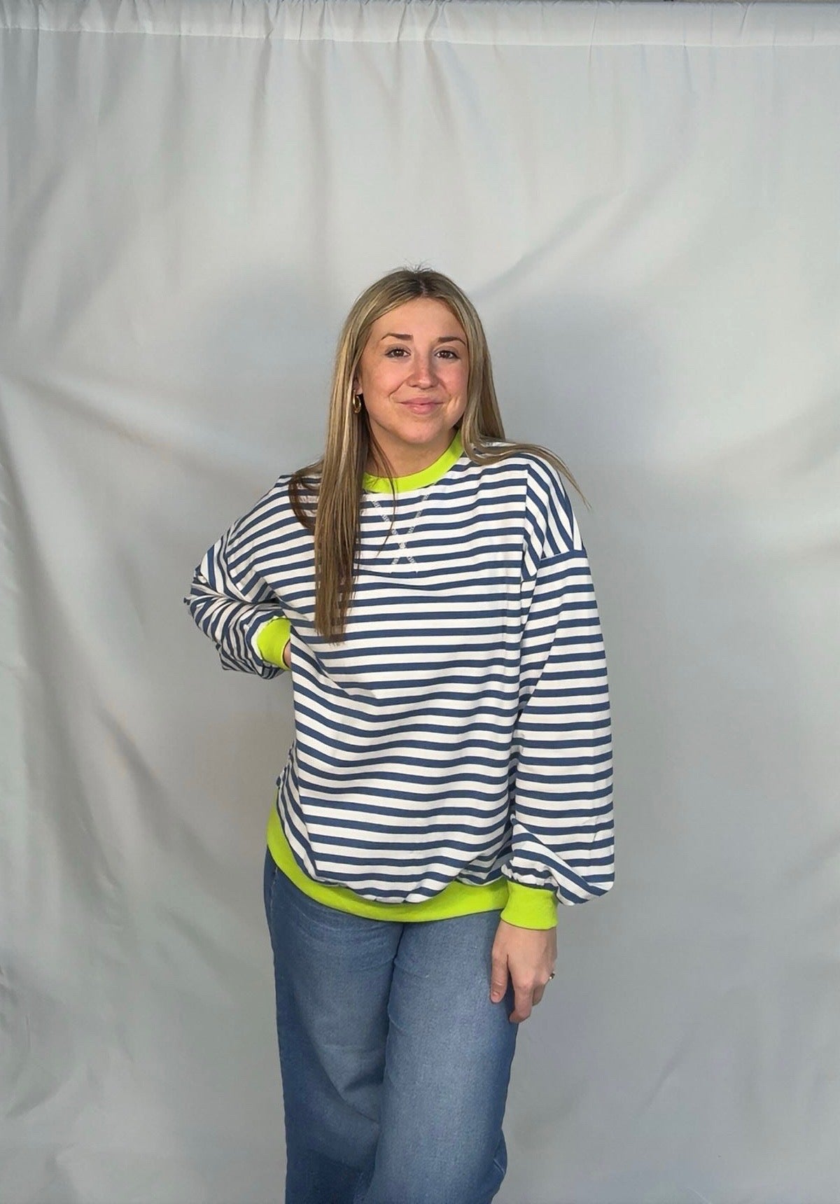 520 striped sweat shirt