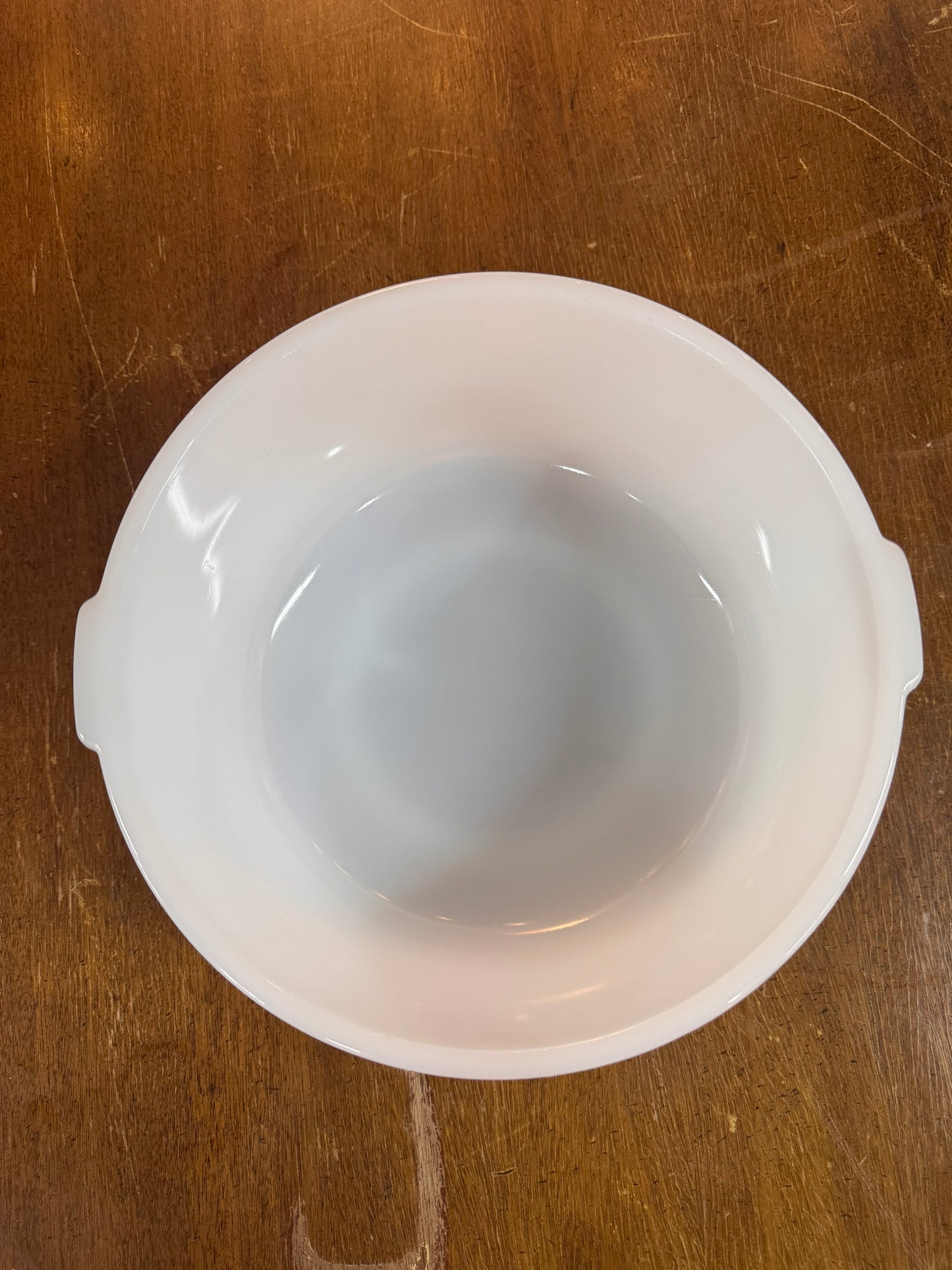 Vintage Glasbake Milk Glass Mixing Bowl