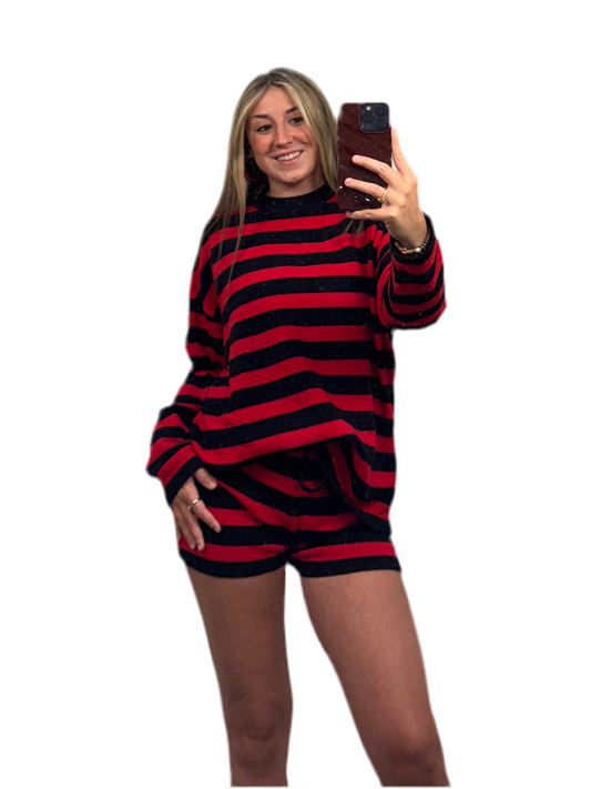 Game Day Sweater Top short set
