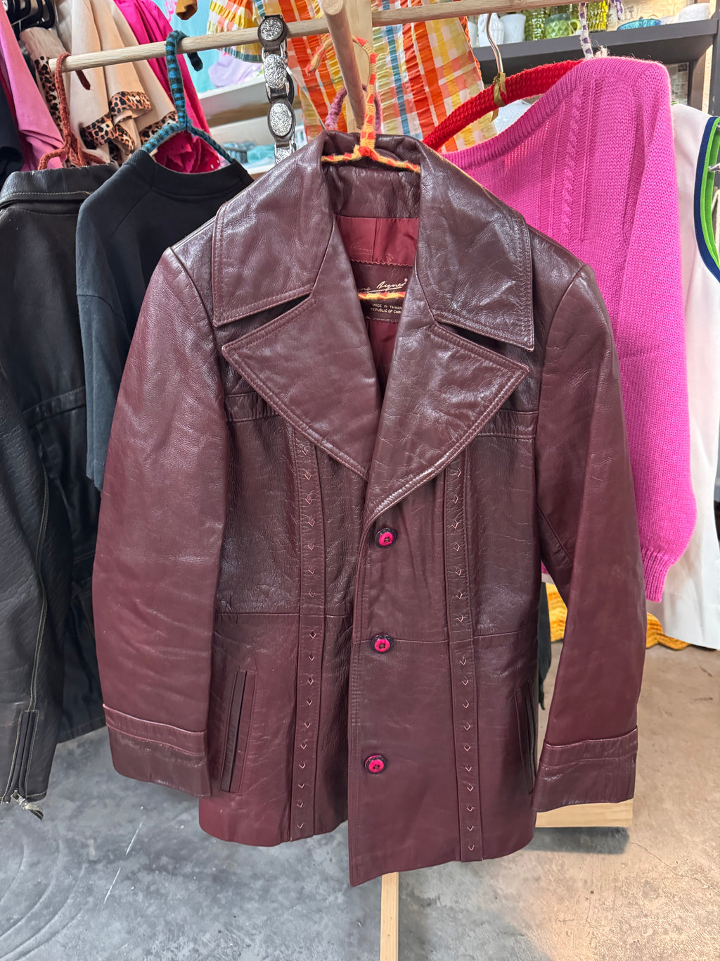 Etienne Aigner Genuine Leather Disco Jacket