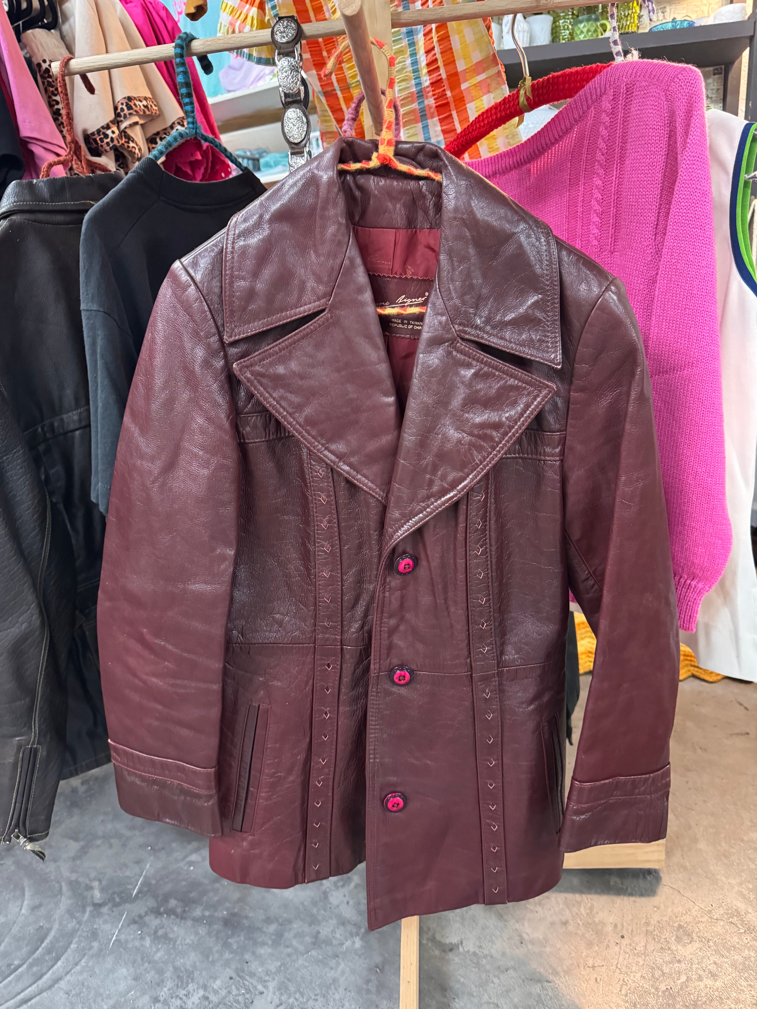 Etienne Aigner Genuine Leather Disco Jacket
