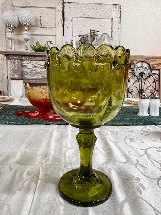 Vtg Indiana Glass Company Glass Compote