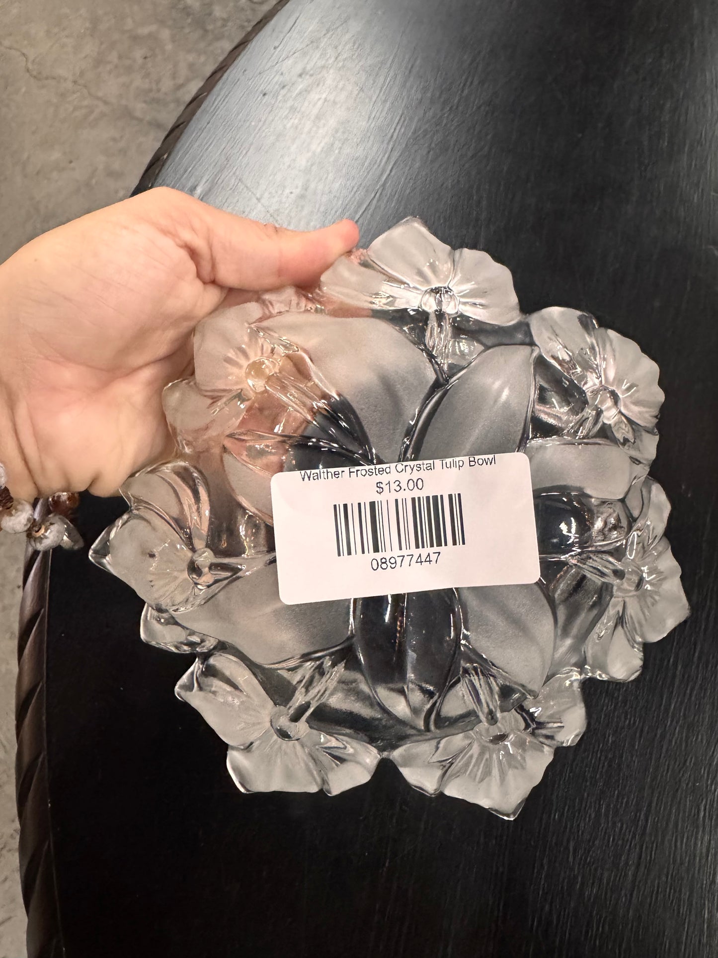 Walther Frosted Crystal Tulip Bowl