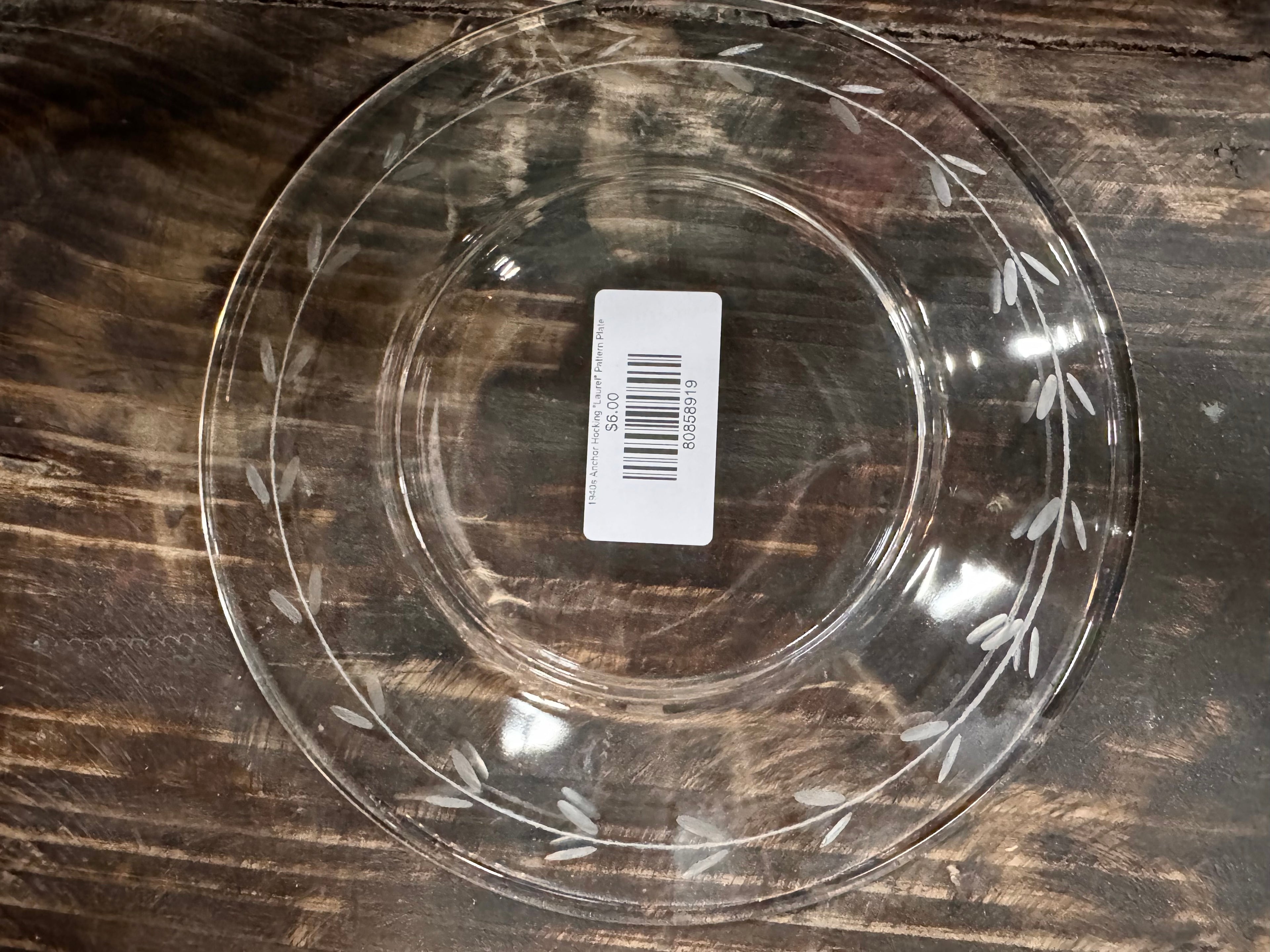 1940s Anchor Hocking "Laurel" Pattern Plate