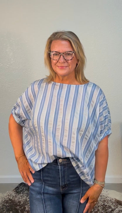 Striped Short Sleeve Top