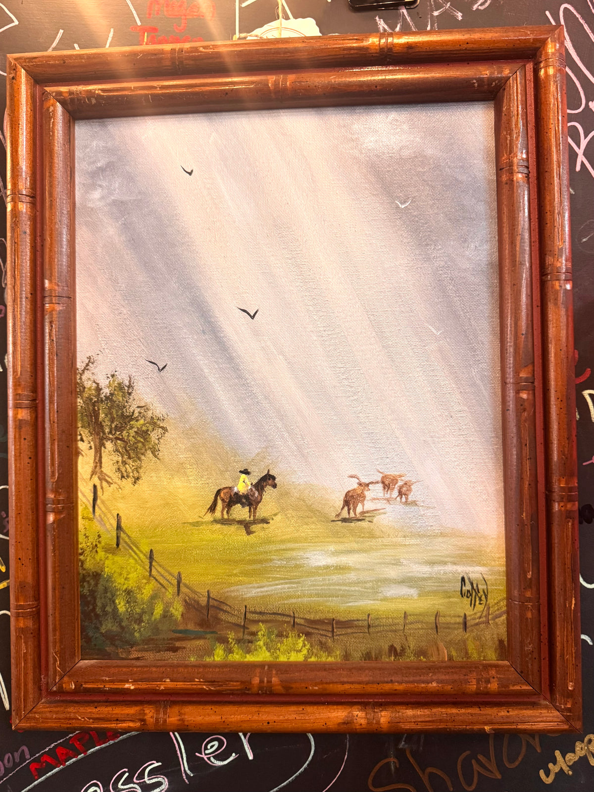 Original Hand-painted Cowboy Painting