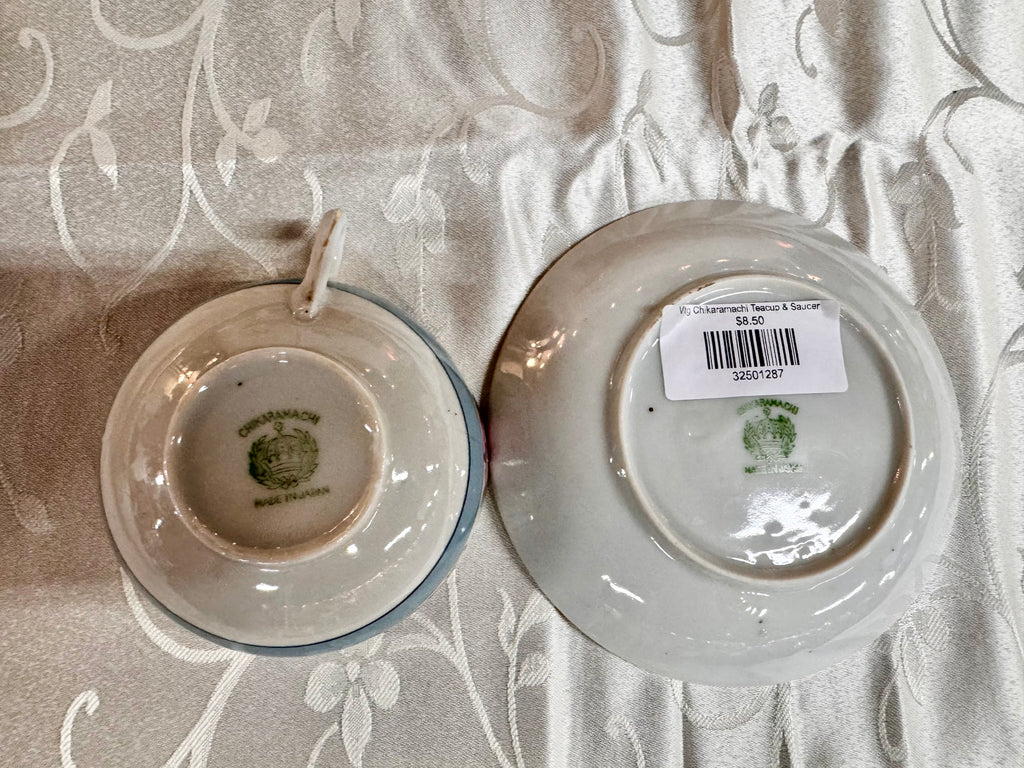 Vtg Chikaramachi Teacup & Saucer