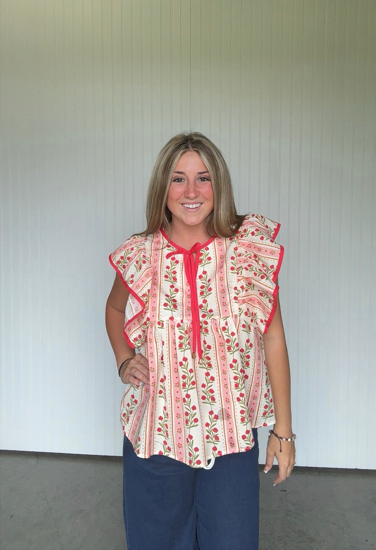 Poppy Floral Top