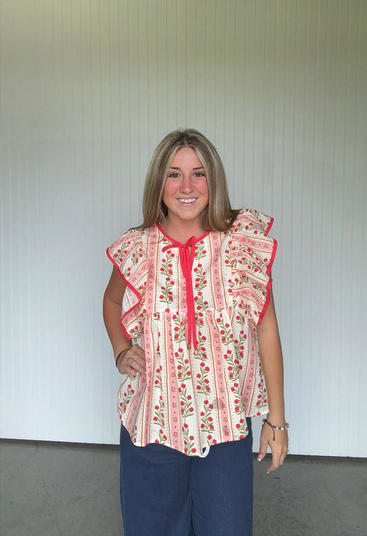 Poppy Floral Top