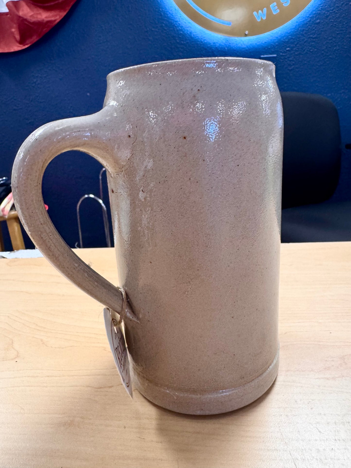 1 Liter Stoneware Salt-glazed Beer Stein
