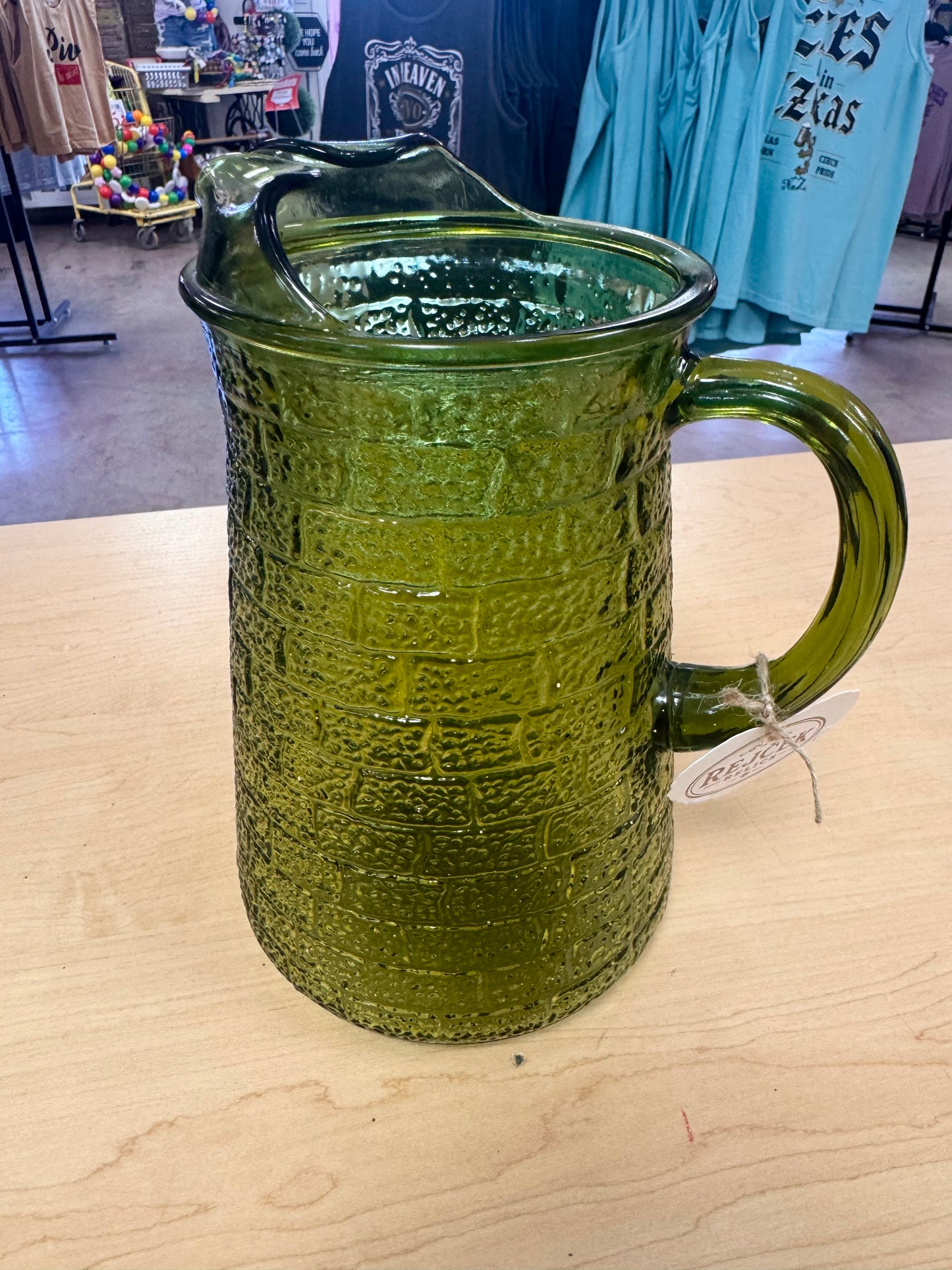 1950 Bartlett-Collins Brick Road Glass Pitcher