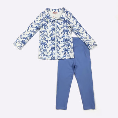 Blue and White Athletic Set