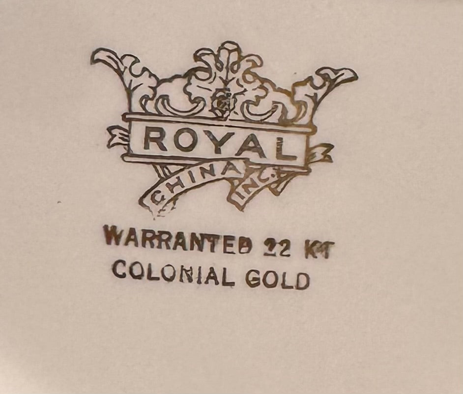 Royal China Inc. Colonial Gold Soup Bowl