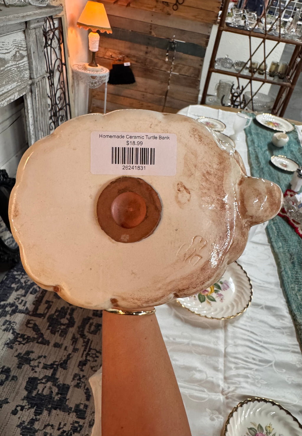 Homemade Ceramic Turtle Bank