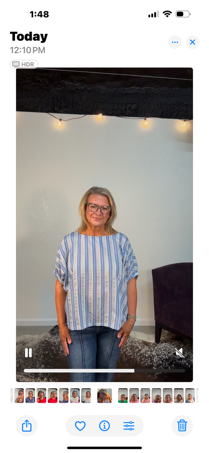 Striped Short Sleeve Top