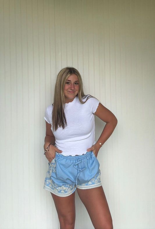 Light Indigo Shorts