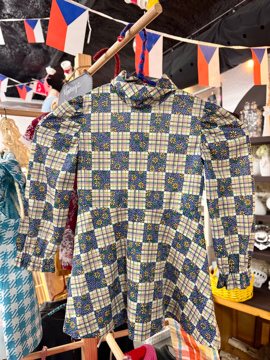 1960s Handmade 1 of a Kind Mod-Style Dress