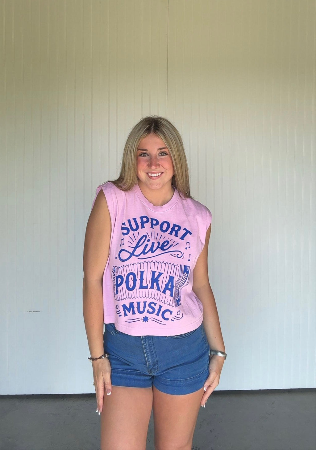Support Live Polka Music Womens Tank