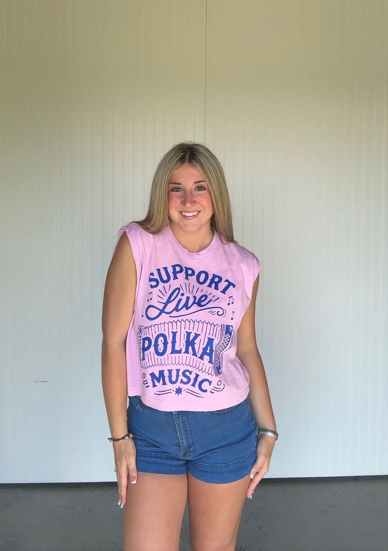 Support Live Polka Music Womens Tank