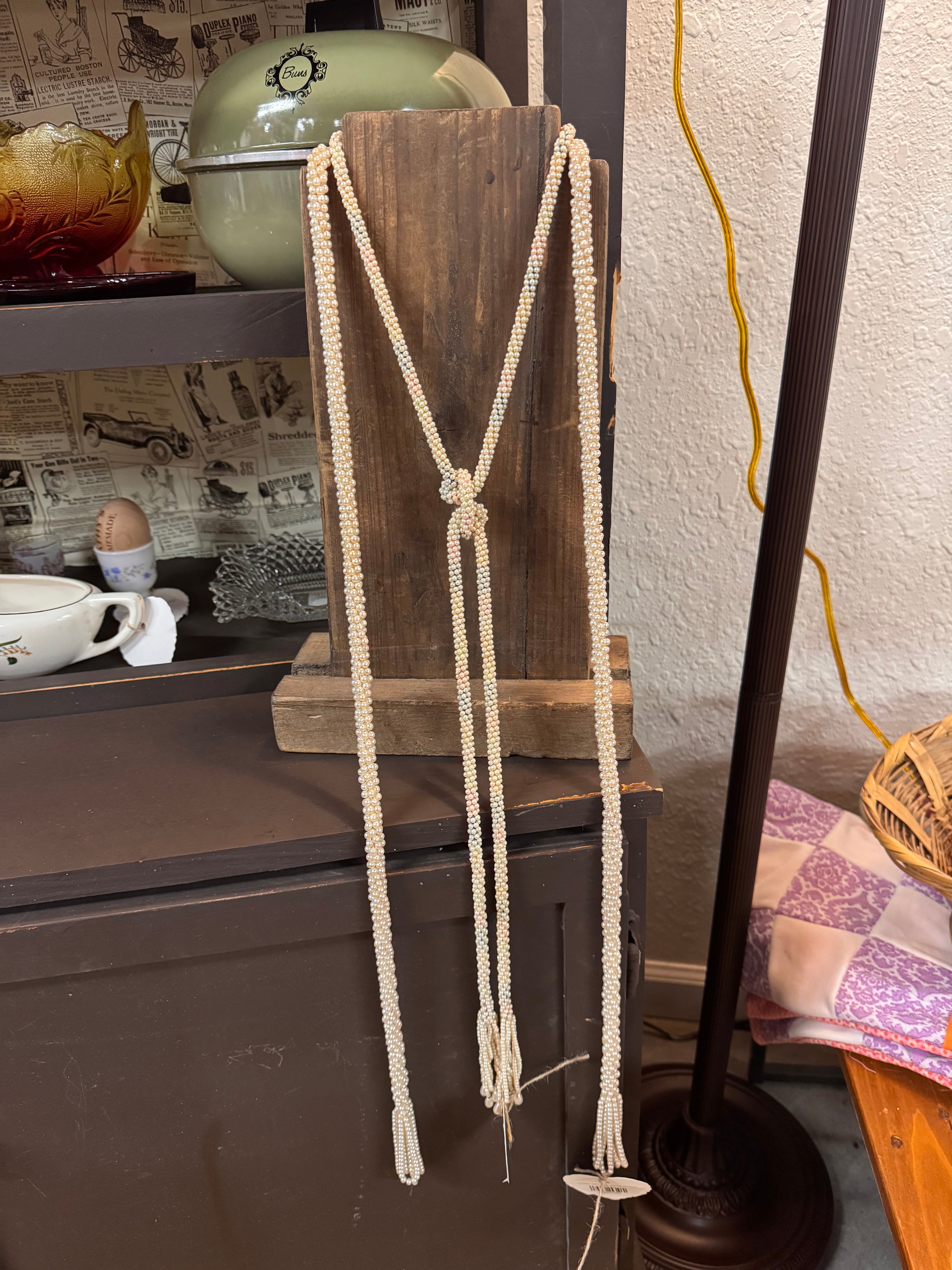 Antique Lariat Flapper Necklace