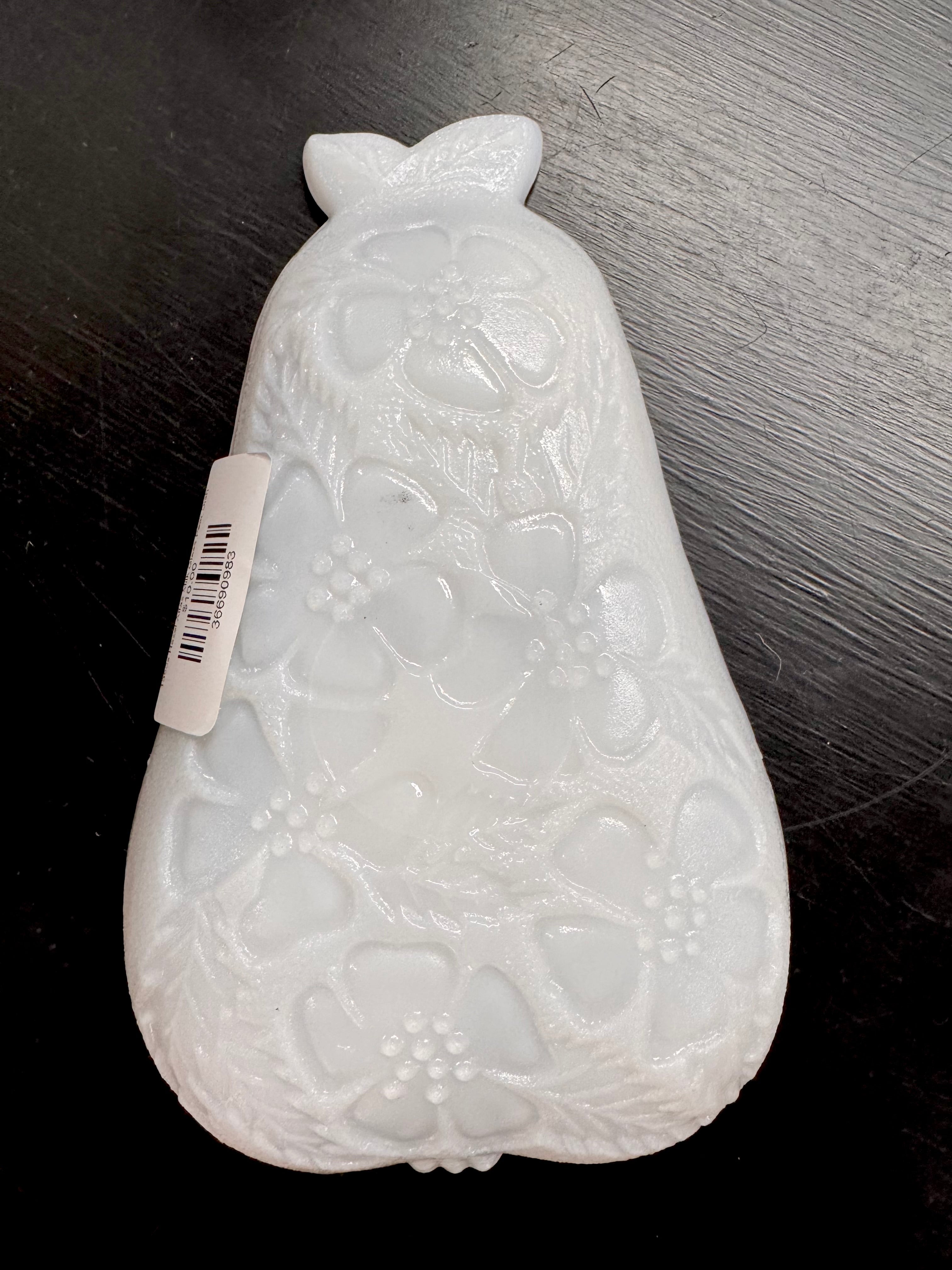 1950s Hazel Atlas Milk Glass Pear Dish