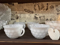1940 Anchor Hocking Bubble Milk Glass Cups (4)