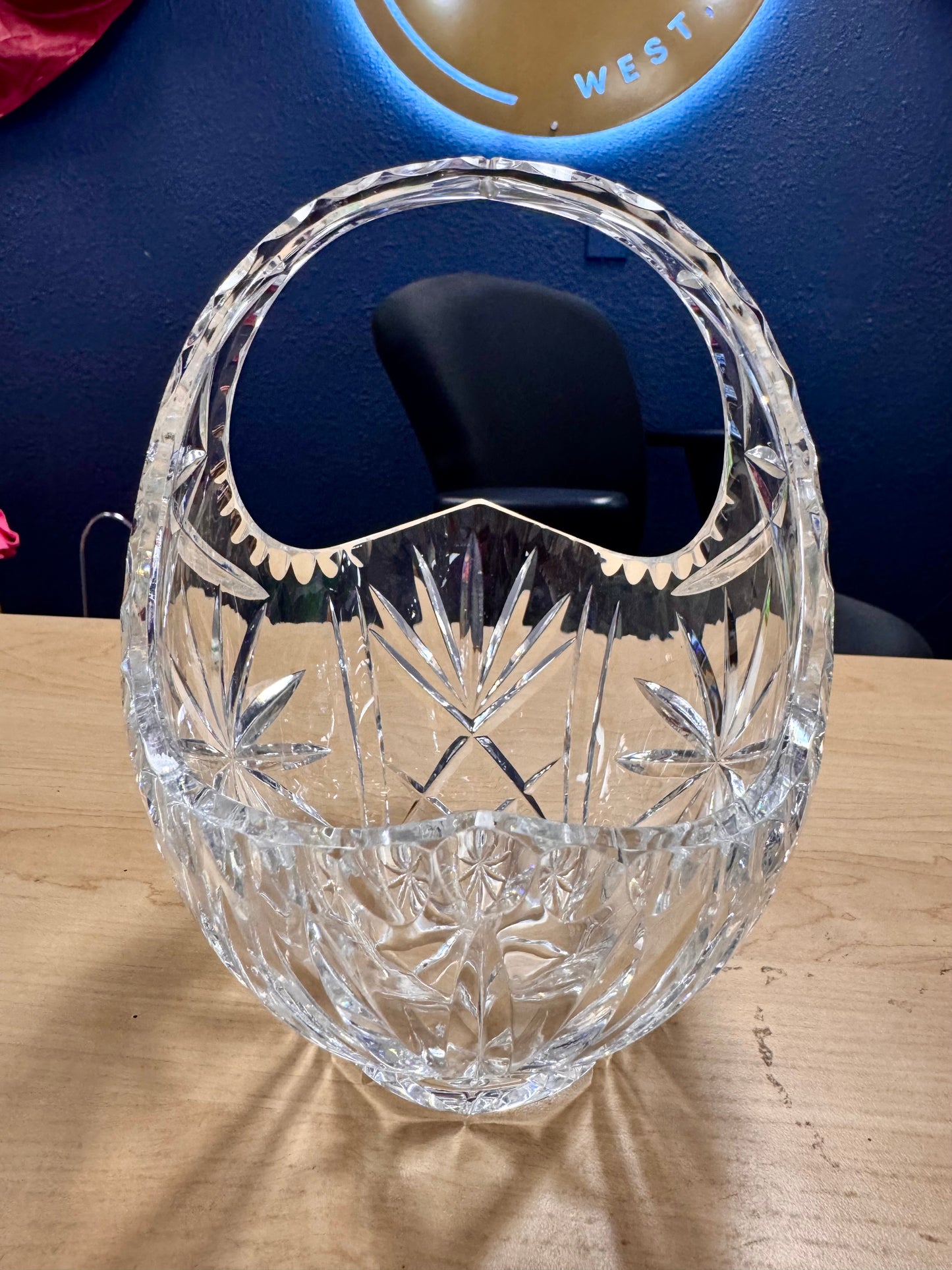 Vintage Macryl Crystal Bridal Basket/Bowl