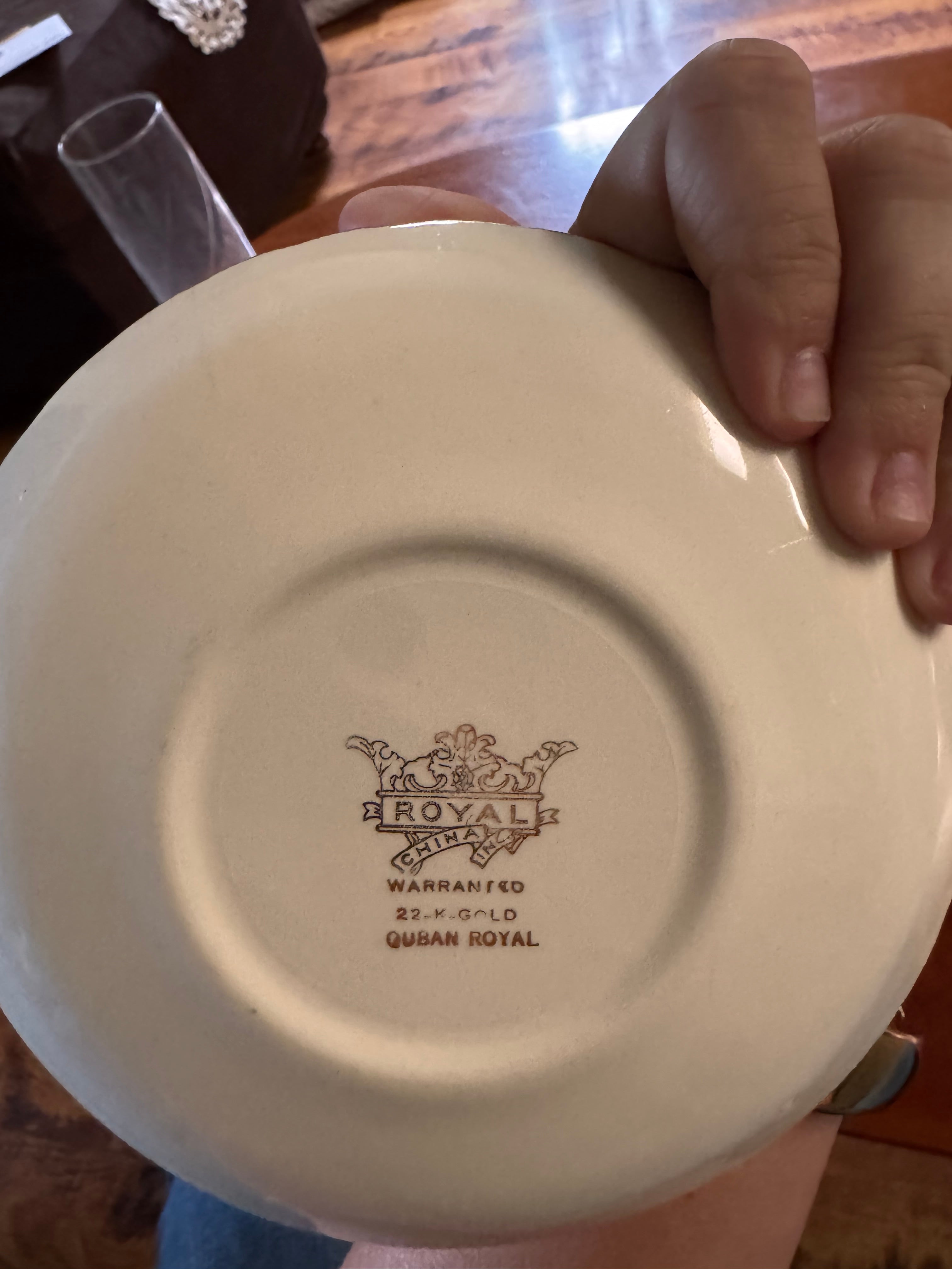 22K Gold Quban Royal Salad Plate