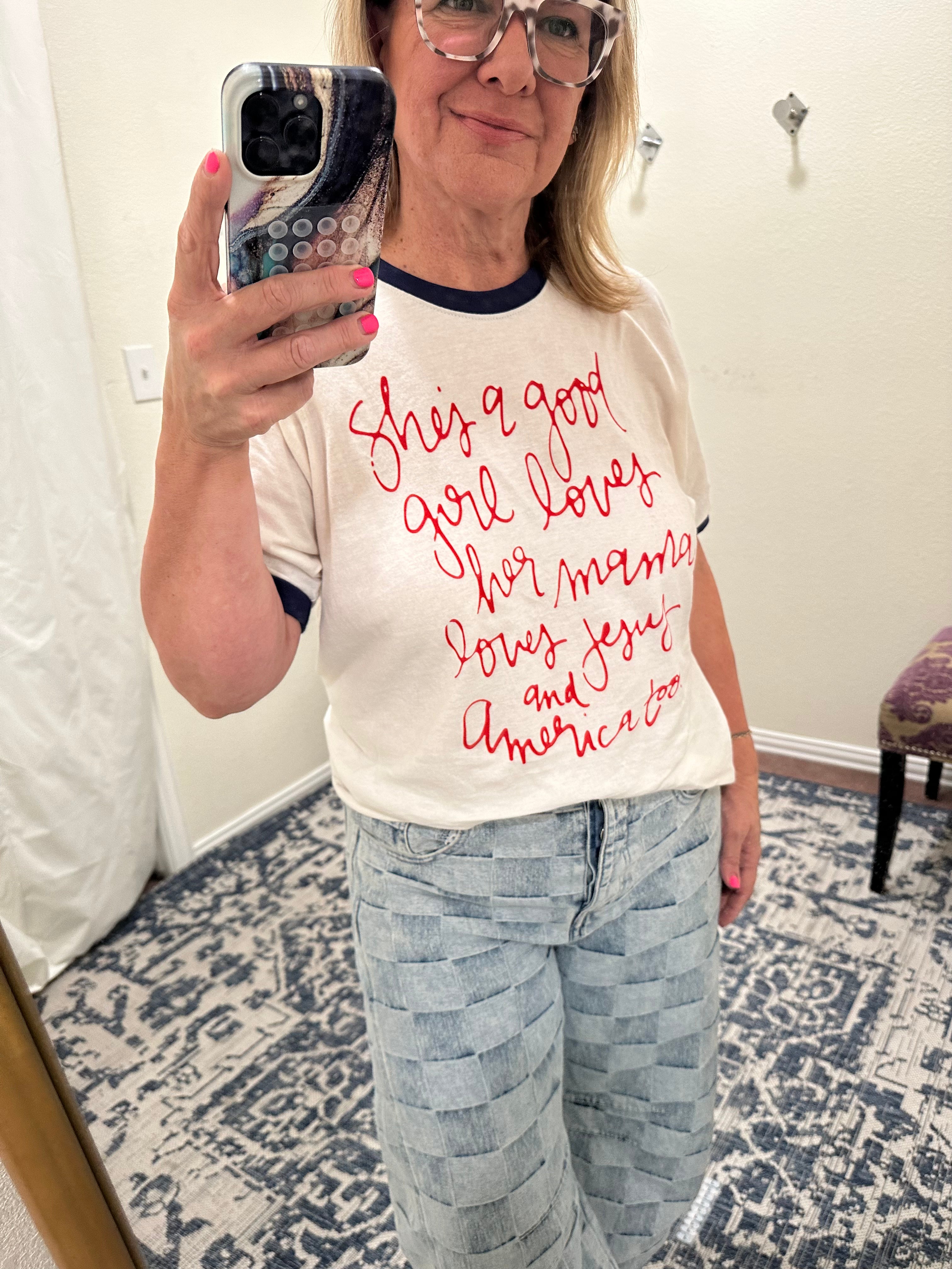 She's a Good Girl Ringer Tee