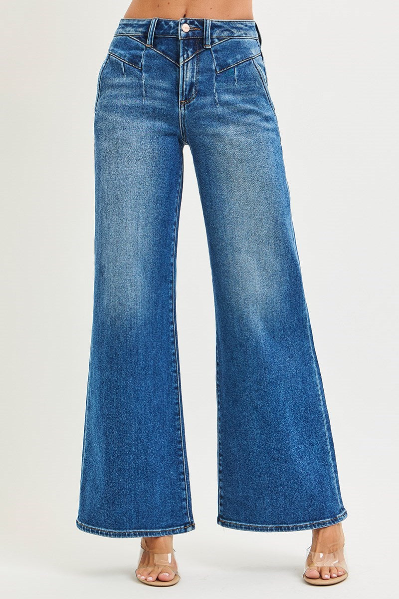 Blue jeans on a white background