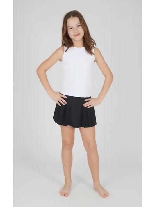 White & Black Skort Set