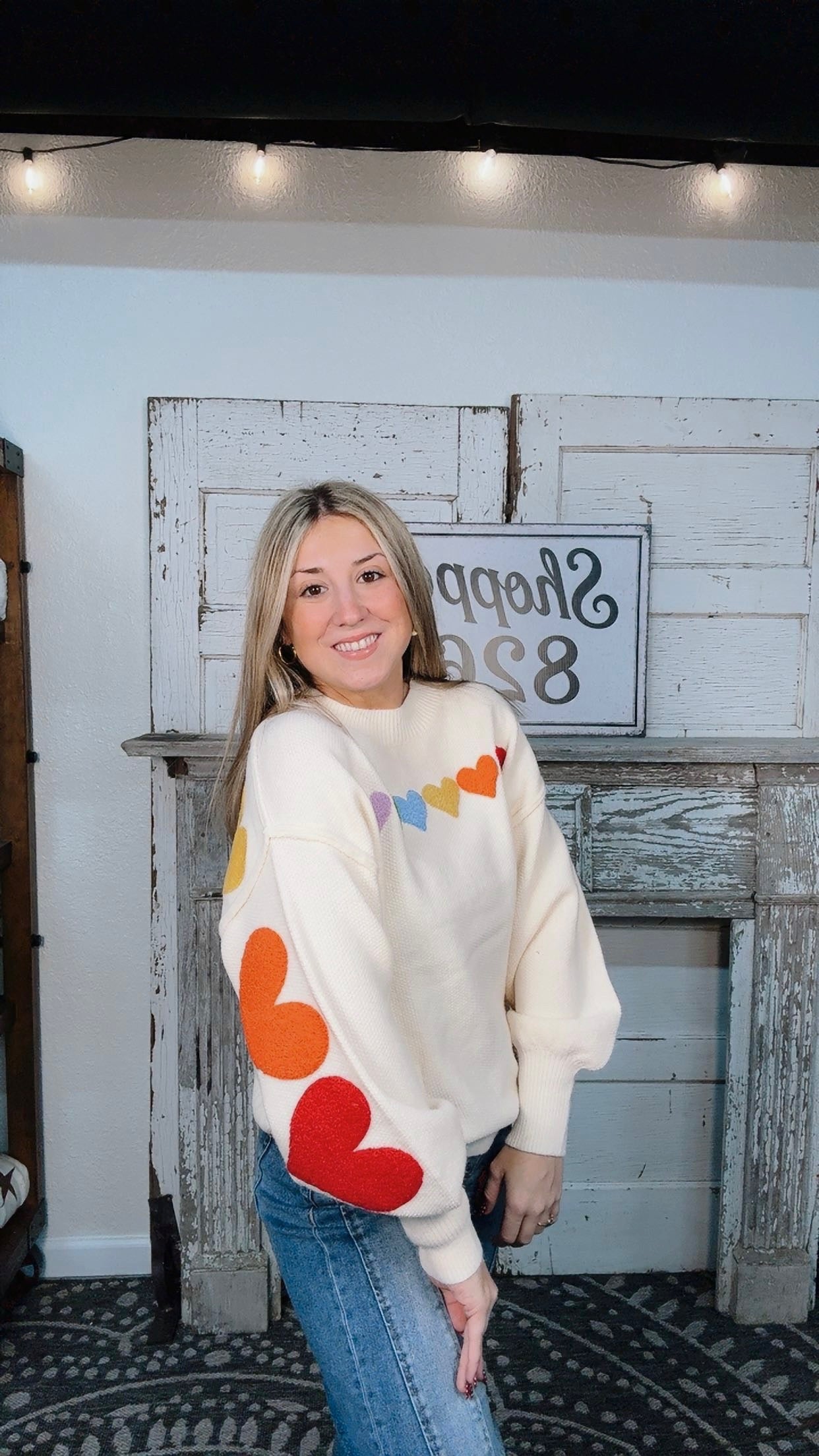 rainbow Heart Sweater