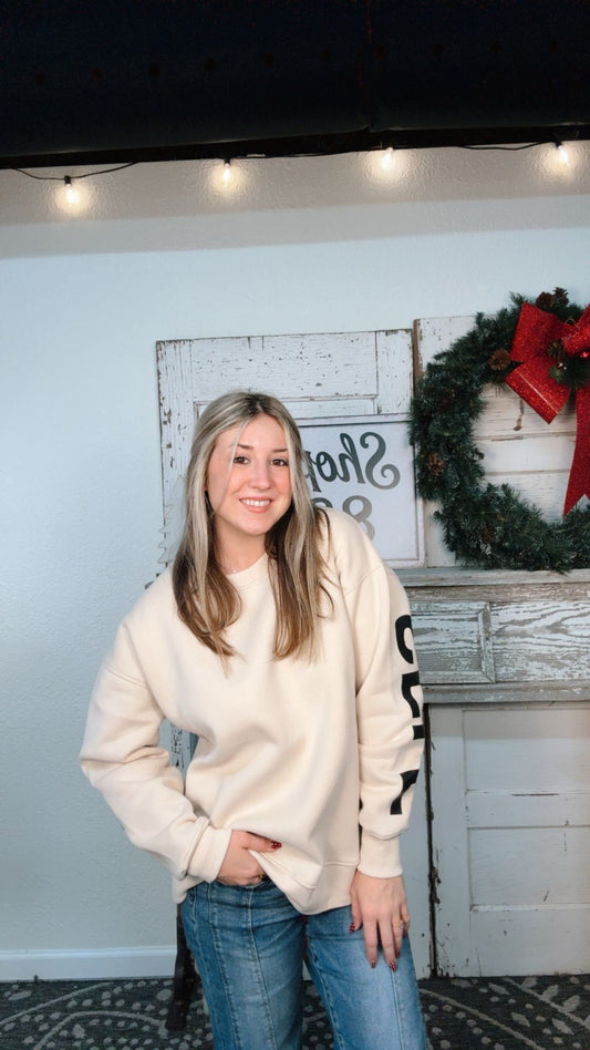 Printed Oversized Sweatshirt