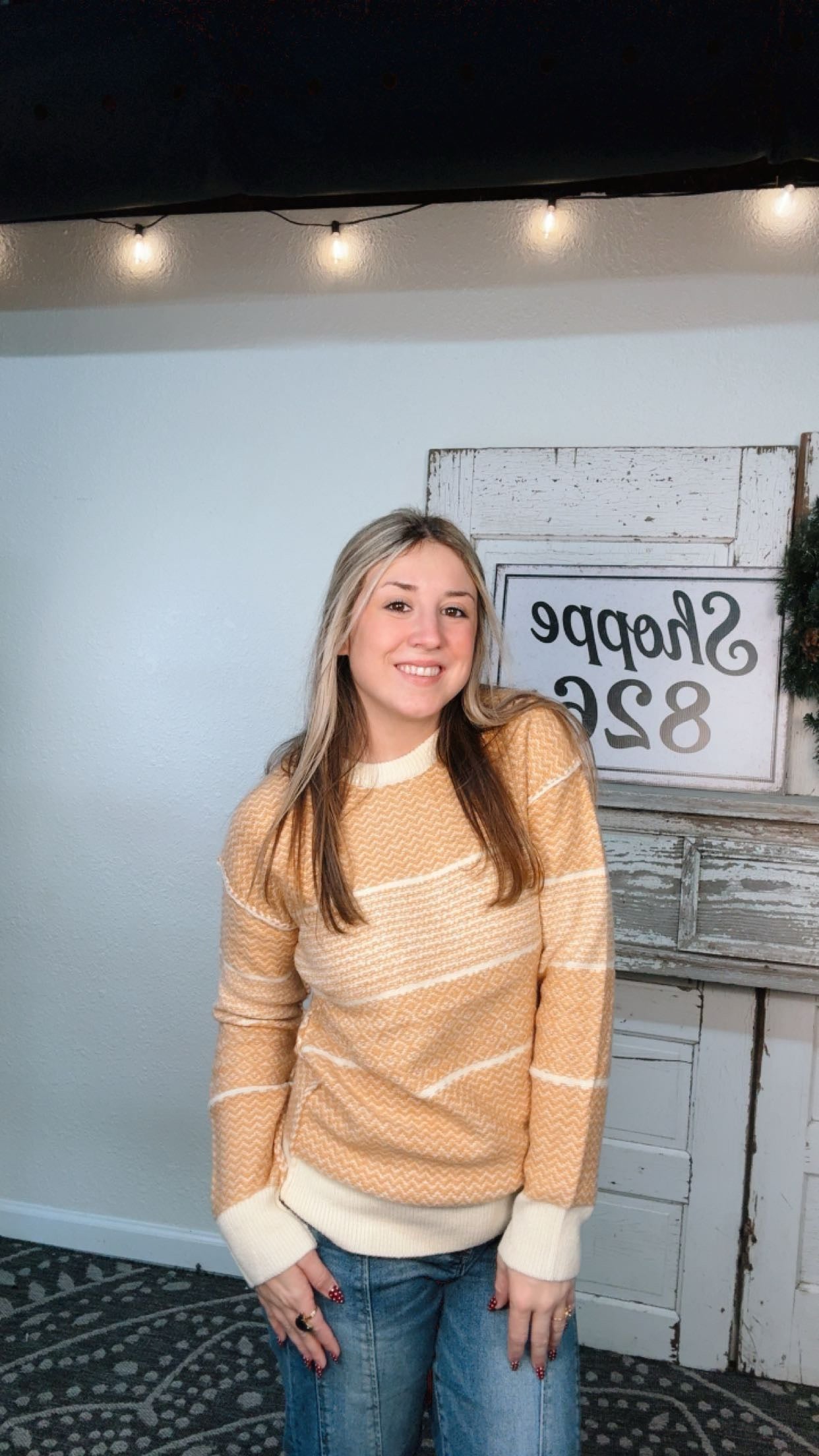 322 b l/s sweater mustard