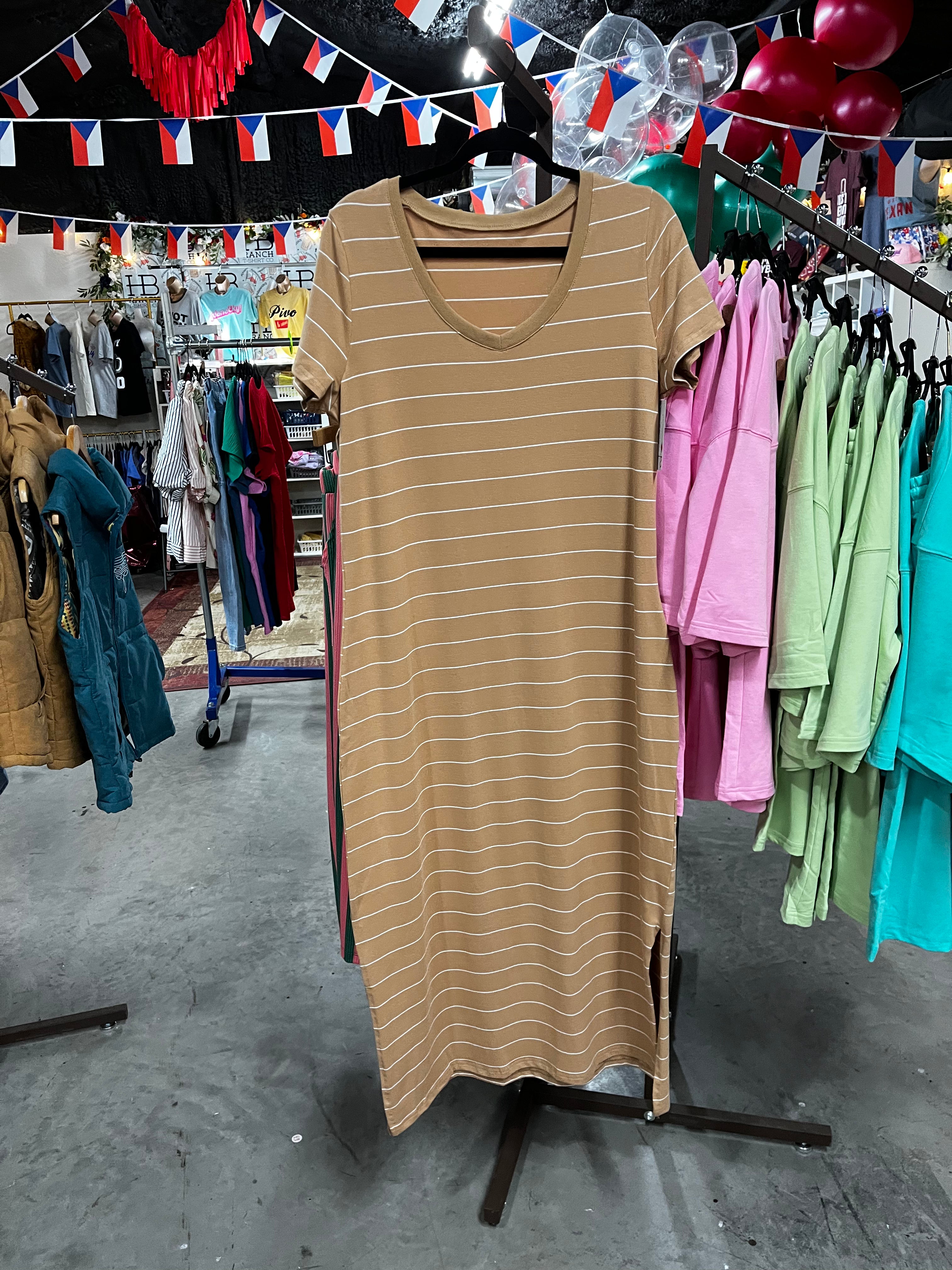 Khaki T Shirt Dress