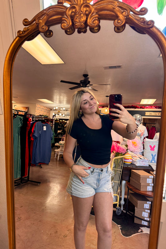 558 s/s crop tops