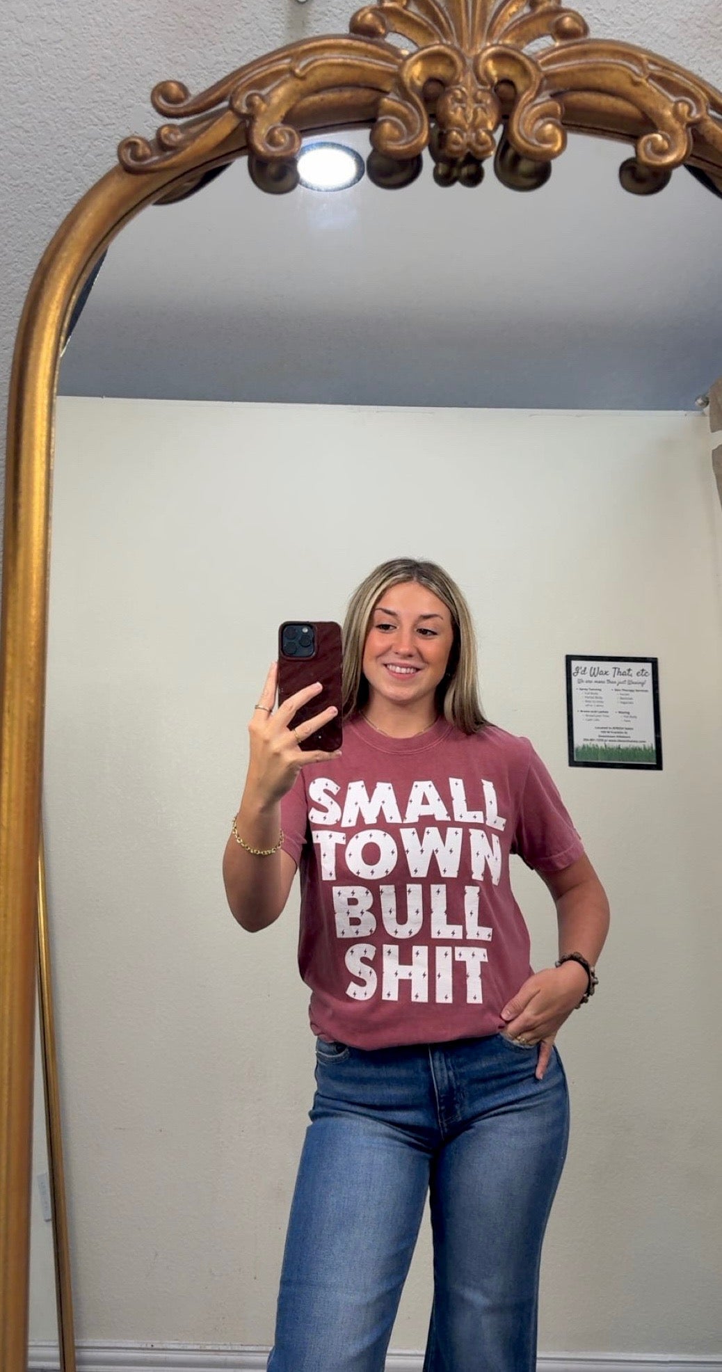 Small Town Bull Shit Comfort Colors tee