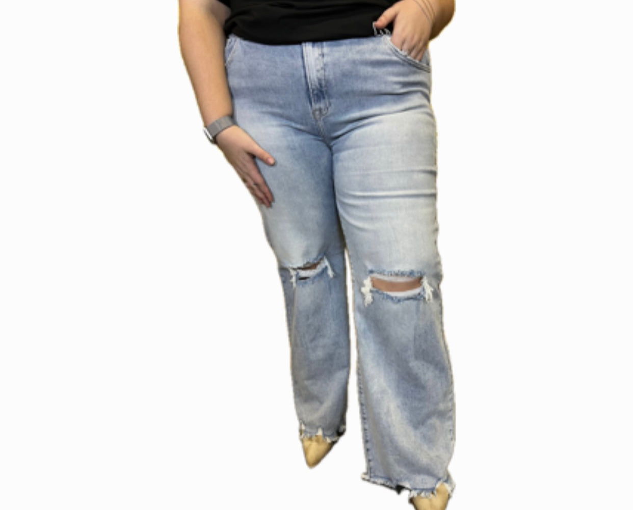 High Rise Wide Leg Jeans- Risen